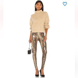 Commando Faux Leather Snakeskin Print Leggings